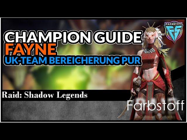 Raid: Shadow Legends - Champion Guide - Fayne - Ist sie so gut wie vermutet ?