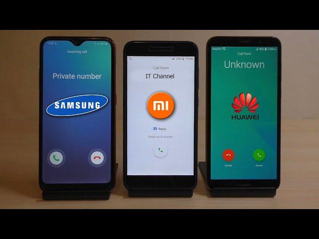 SAMSUNG GALAXY A01 vs XIAOMI Redmi Go vs HUAWEI Y5 Lite Incoming Calls