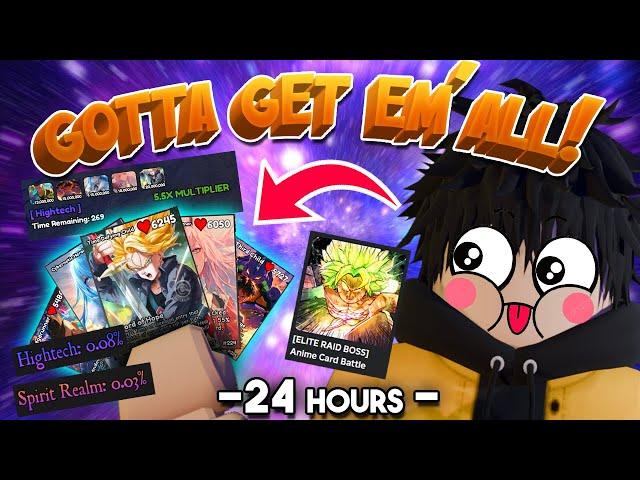 Hightech & Spirit Realm! Spending 24 Hours in * NEW WEATHER UPDATE* - Roblox Anime Card Battle