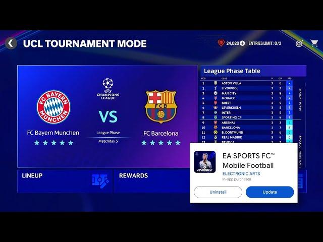 UCL TOURNAMENT MODE IS FINALLY HERE IN FC MOBILE!  HUGE FC MOBILE UPDATE  UPDATE NOW TO PLAY 