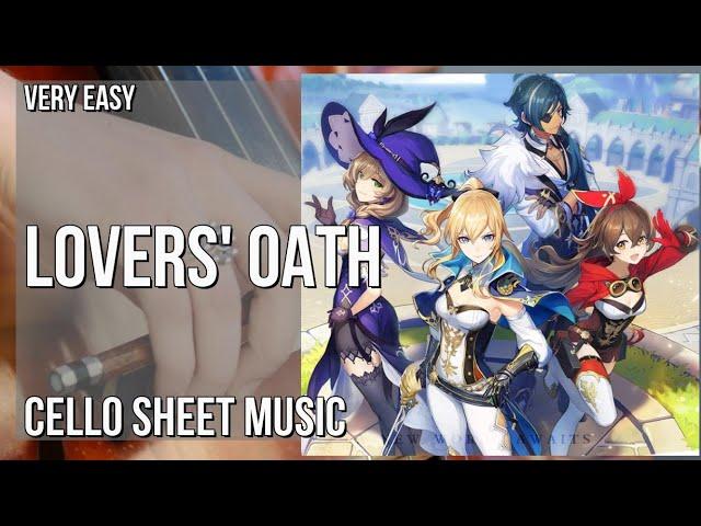 Cello Sheet Music: How to play Lovers' Oath (Genshin Impact) by Yu Peng Cheng