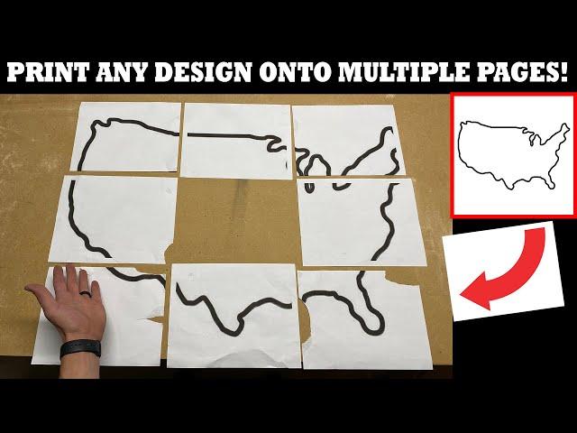 How to print any Design or Image onto Multiple Pages using PAINT