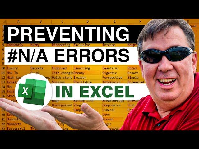 Excel - Prevent #N/A Errors in VLOOKUP: Excel 2003 vs Excel | MrExcel Netcast - Episode 853