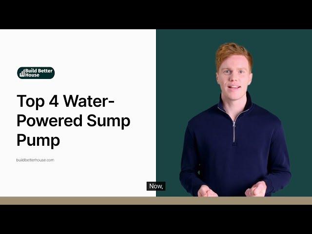 4 Water Powered Sump Pumps