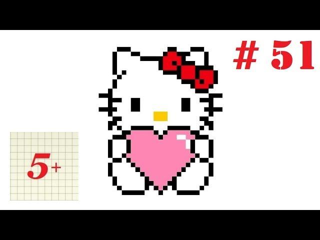 Рисунки по клеточкам # 51 Китти (Hello Kitty)