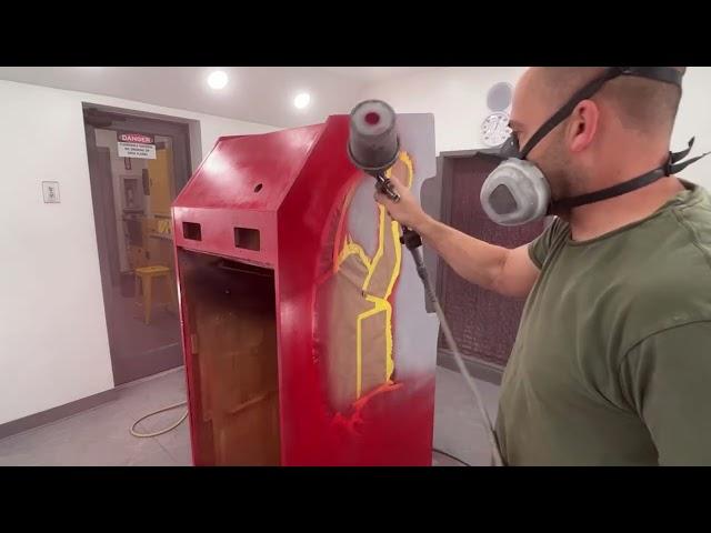 Satans hollow arcade restore part 4 painting the cabinet