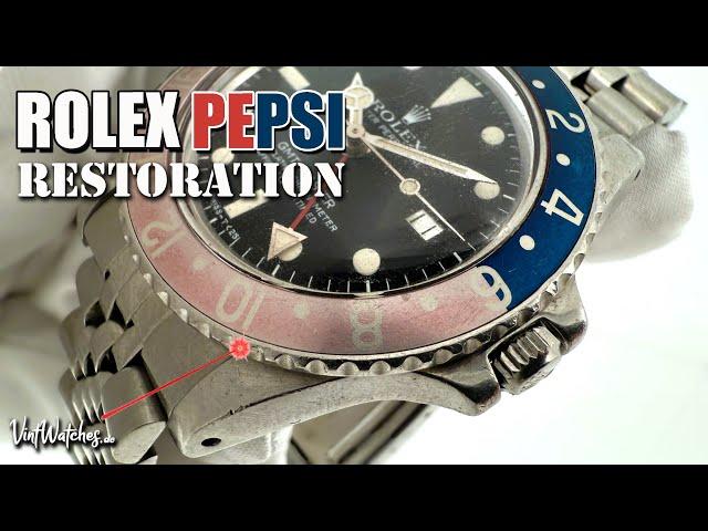 Restoration of a 1978s Rolex Pepsi GMT Master 1675 - Crazy Transformation - ASMR