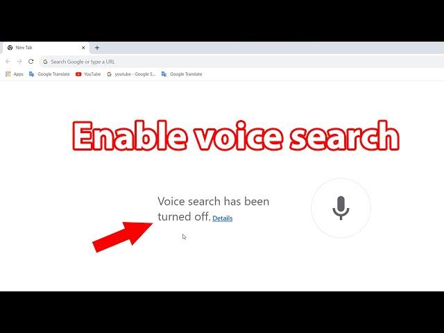 Fix voice search has been turned off chrome