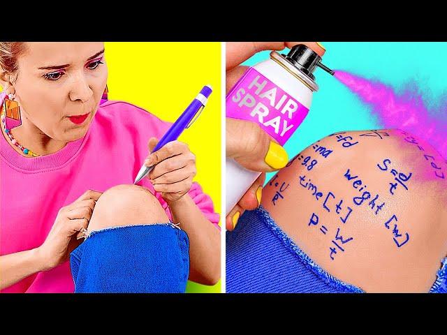 COOL SNEAKY SCHOOL HACKS || Secret And Smart Tricks To Survive School By 123 GO Like!