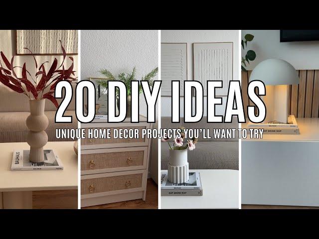 20 DIY IDEAS | UNIQUE HOME DECOR PROJECTS YOU’LL WANT TO TRY 