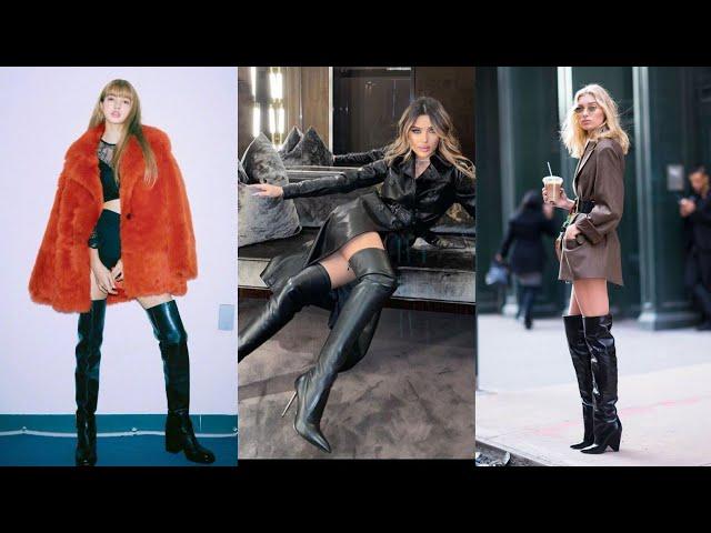 Very fine & fascinating leather long boots #thigh high boots #high class #new #fashion #outfit #2021