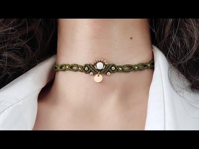 Macrame choker tutorial