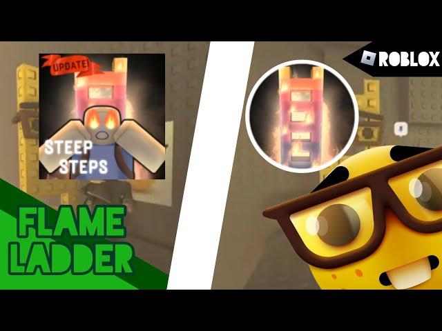 Steep Steps (Roblox Walkthrough) || April Fools Update - Flame Ladder Badge & Nerd Ladder Skin