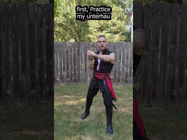 5 Min SWORD Practice: Easy Solo Routine for Swordsmanship! #sword #HEMA #shorts