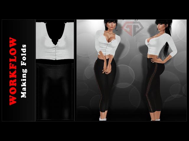 IMVU TEXTURING WORKFLOW- T-shirt folds making in photoshop.