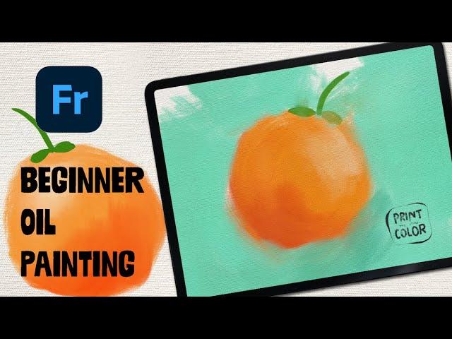 Quick and Easy Beginner Oil Painting | Adobe Fresco