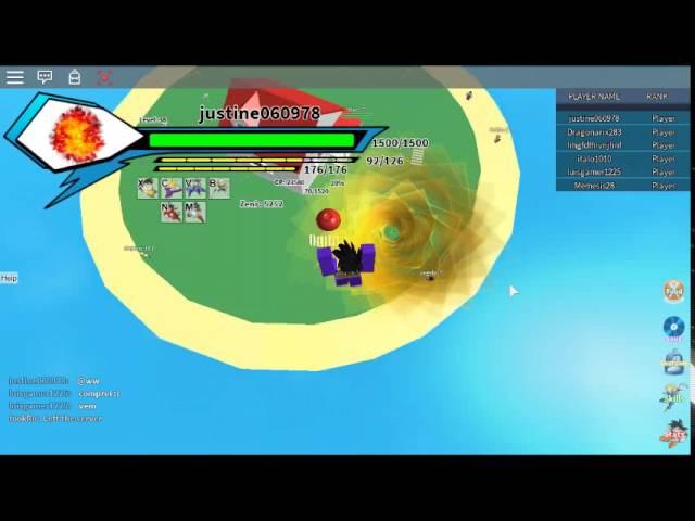 roblox  dbz  flaming path vs. justine robiso part 1