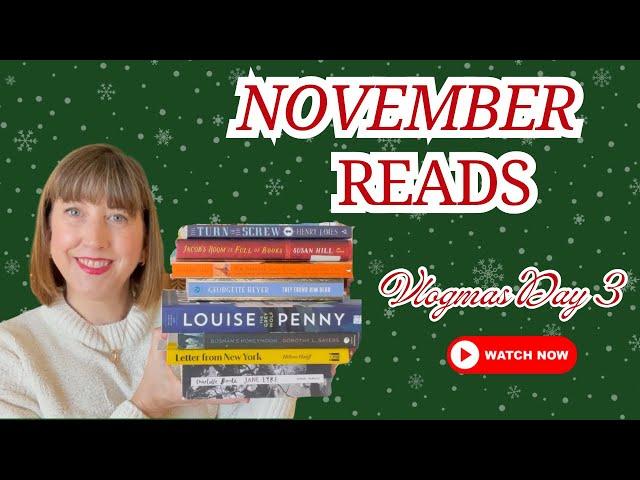 VLOGMAS 2024 - November Reading Wrap Up || Nonfiction, Mysteries, & More!