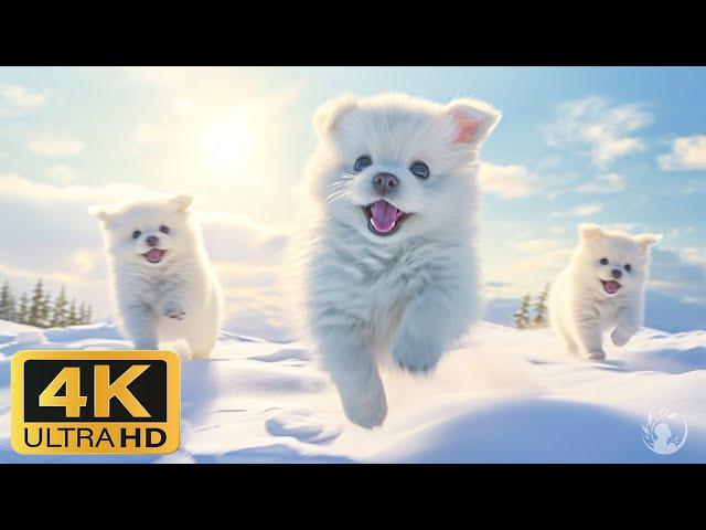 Baby animals (4k Ultra HD) - funny wild cute animals to relaxing music