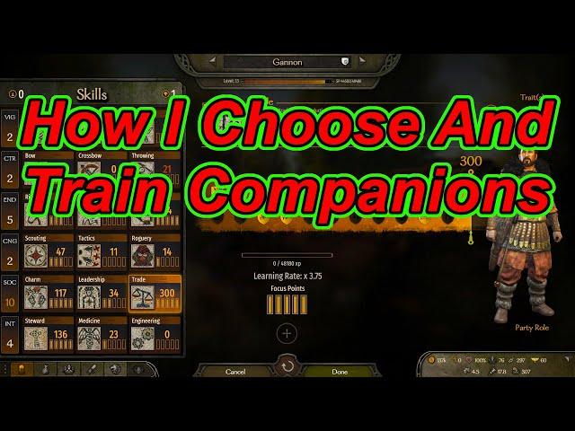 How I Choose And Train Companions" in V 1.0 Bannerlord | Flesson19