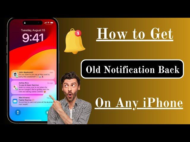 How to Get Back Old Notifications on iPhone! iOS 17