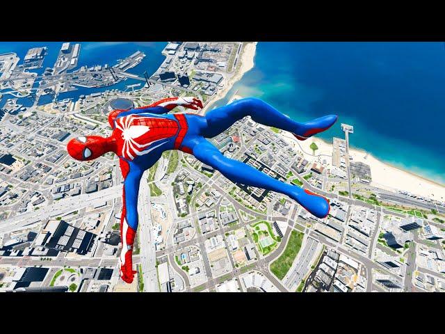 GTA 5 Epic Ragdolls | Spiderman and Colorful Spiderman Jumps/fails (Euphoria Physics Funny Ragdolls)