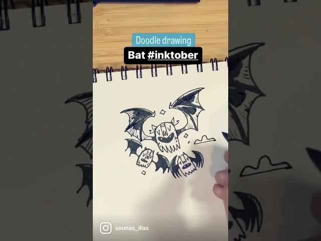 :::Doodle drawing - bat:::