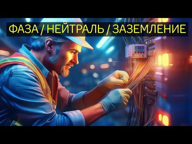 ЧЕМ НЕЙТРАЛЬ ОТЛИЧАЕТСЯ ОТ ЗАЗЕМЛЕНИЯ И ФАЗЫ? ОБЪЯСНЯЮ В АНИМАЦИИ #фаза #ноль #заземление