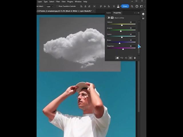  Add Clouds Like a Pro: Photoshop 2024 Tutorial