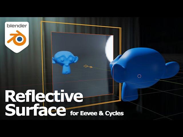 Blender Reflective Surface for Mirror Reflection with Eevee and Cycles