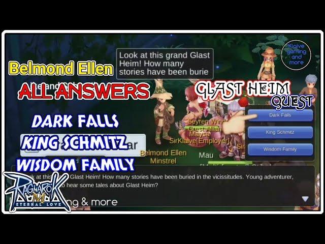 Belmond Ellen Minstrel Complete Answers - Ragnarok Mobile Eternal Love