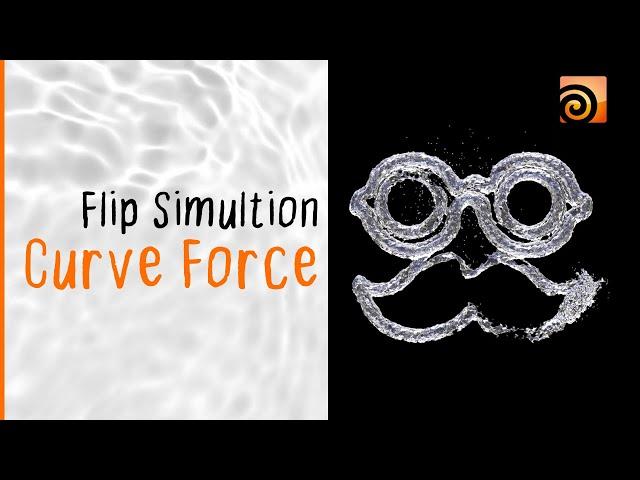 Flip Simulation using Curve Force - Houdini Tutorial | Flip Simulation