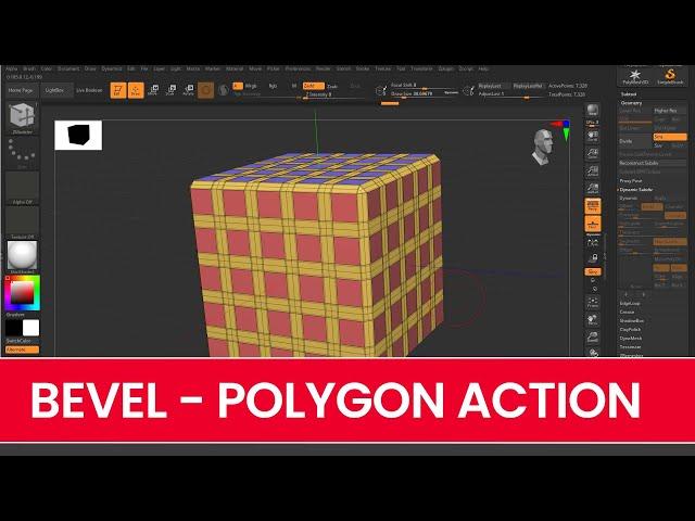 Bevel - Polygon Action | ZModeler | ZBrush Tutorial