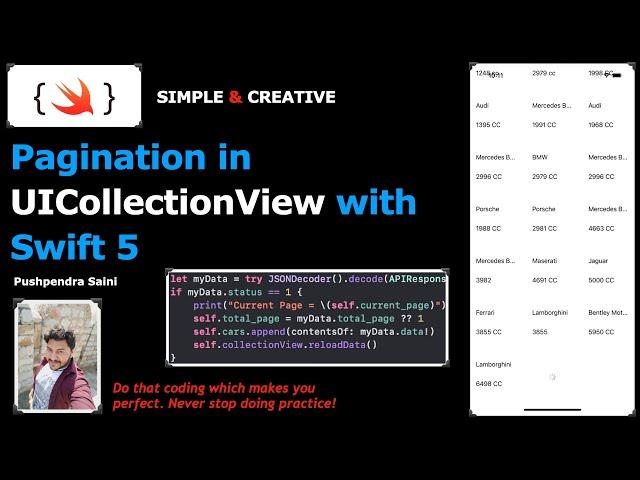 Pagination in UICollectionView with Swift 5