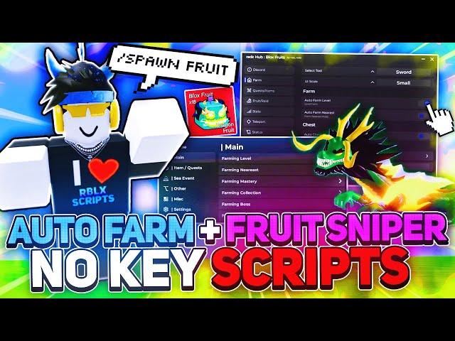 NEW Best BLOX FRUITS Script No Key HACK with FAST Auto Farm, Devil Fruit Sniper, Auto Mastery & More