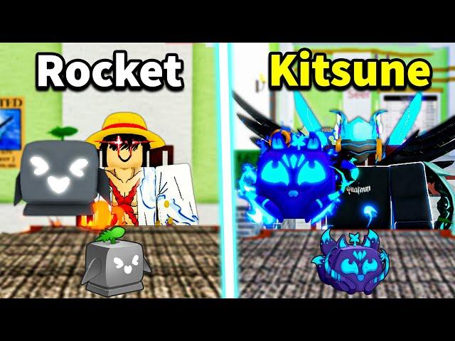 Trading From Rocket To Kitsune in One Trade! (Blox Fruits)