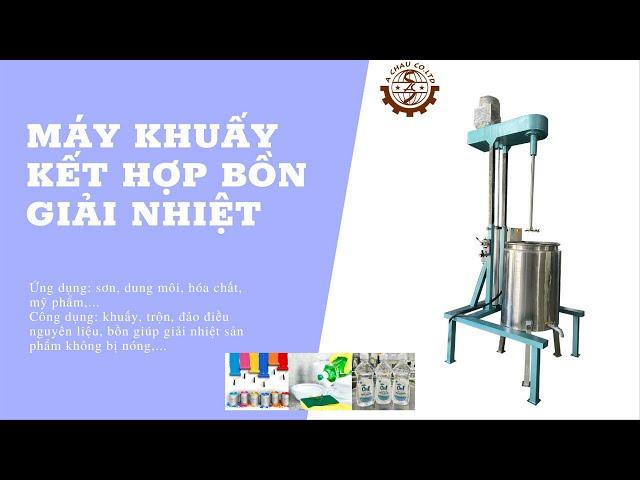 Máy khuấy sơn, máy khuấy mực xăm, máy khuấy hóa chất kết hợp bồn giải nhiệt -  0933.338.390  Ms.Thúy