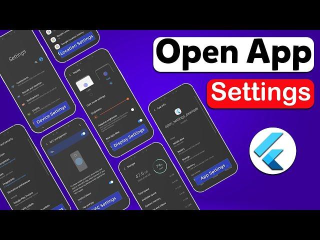 Flutter Tutorial - Open App Settings On Android & iOS | Location, Notification, Bluetooth, WIFI