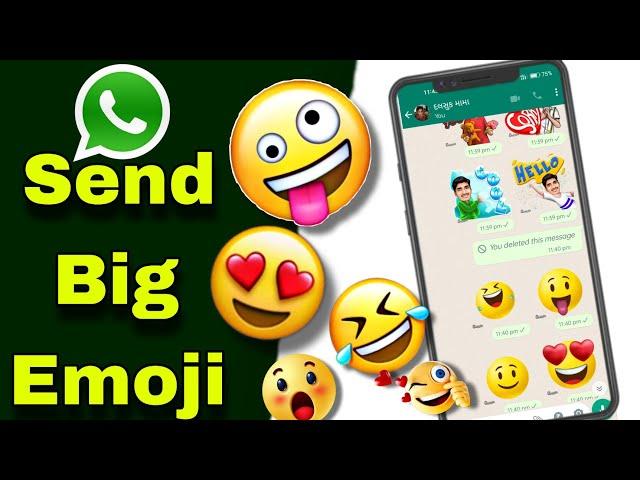 || Whatsapp Animated Emoji || how tosend big emoji on whatsapp || send Big emoji | my first vlog