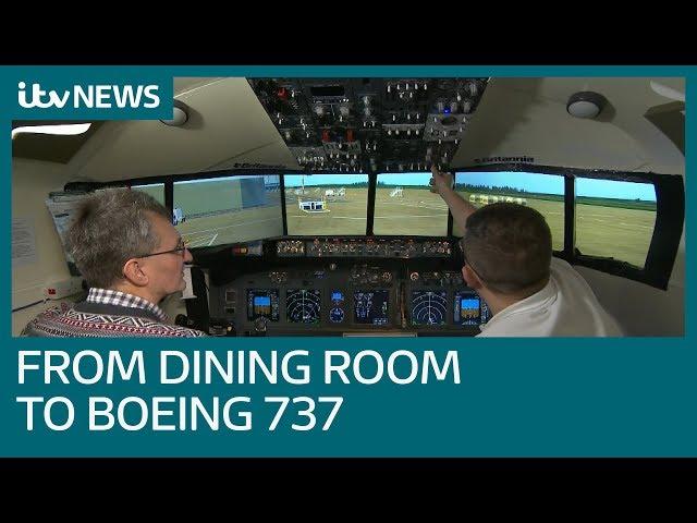 Why did dad convert dining room into Boeing 737 flight simulator? | ITV News