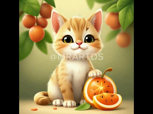 Cat vedio#education #fruits #cat #class