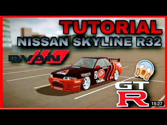 SKYLINE R32 ADVAN LIVERY TUTORÍAL  | CARPARKINGMULTIPLAYER | TACO PADRE