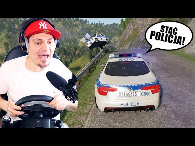 WYPADKI POLSKICH POLICJI W POLSKICH GÓRACH!  Beam.NG Mody