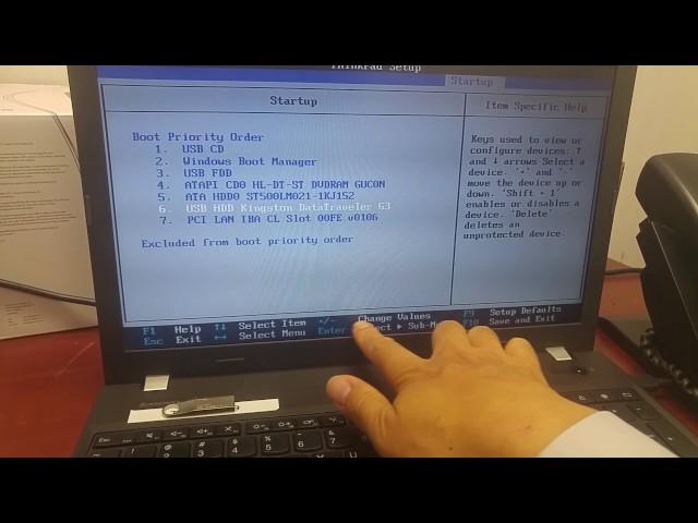 How to Enter BIOS Change Boot order and secure boot Lenovo Thinkpad E560