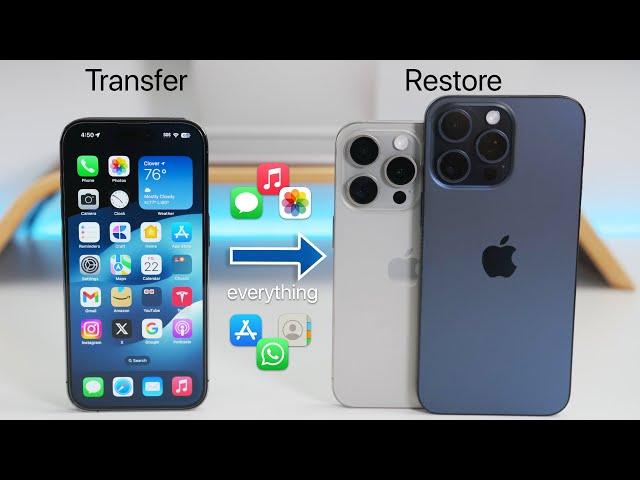 How To Move All Data From An Old iPhone to a New iPhone 15 and 15 Pro Properly