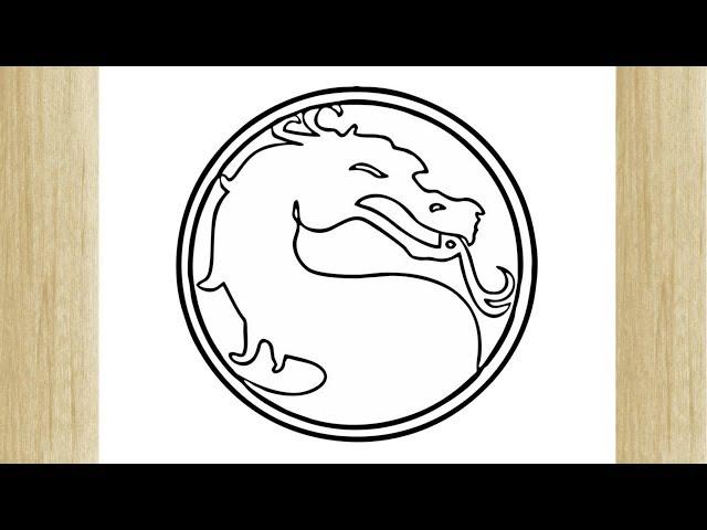 COMO DIBUJAR A MORTAL KOMBAT LOGO