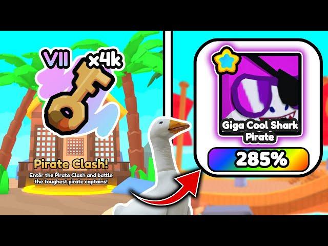 I Unlocked the OP Giga Cool Shark Pirate in Arm Wrestling Simulator!