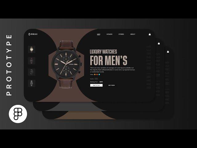 Design and Animate Modern Watch Banner in Figma |  Figma interactive Prototype | Urdu\Hindi