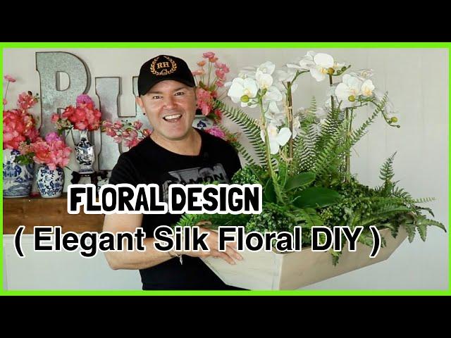 DIY Elegant Silk Floral Arrangement! EASY!/  Ramon At Home Floral Design For Beginners