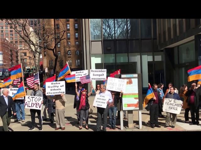 ANC-NY Leads Protest Condemning Azerbaijani Aggression